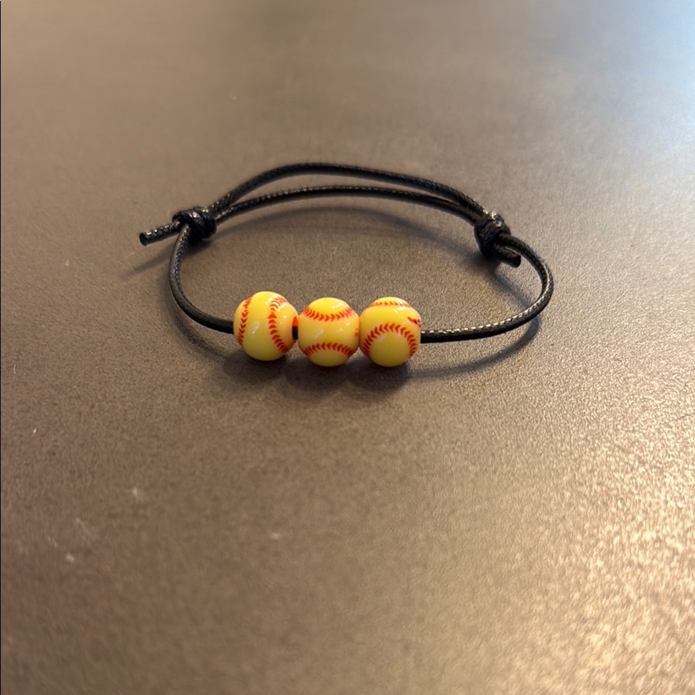 Kids Softball Bracelet - Black and Yellow